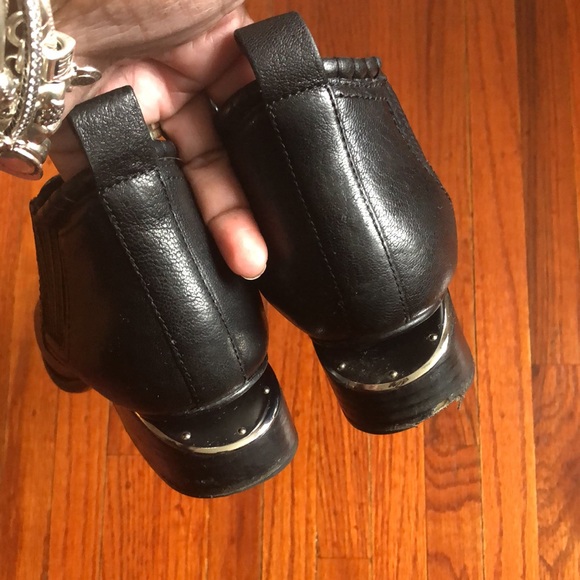 Alexander Wang Kori Black Leather Ankle Booties Sz 40 - Picture 6 of 9